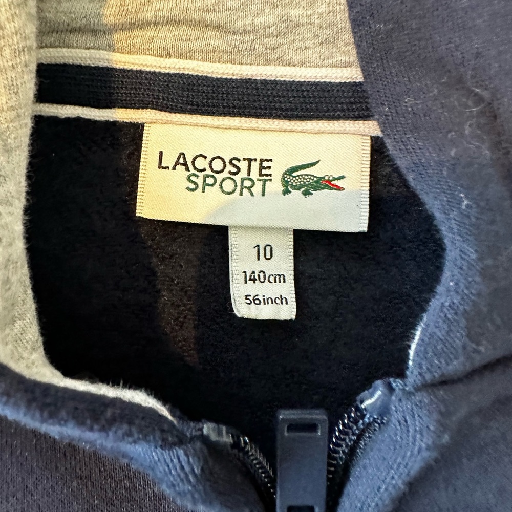 Boys navy blue Lacoste Sport sweat suit size 10 (like new) - Picture 4 of 4